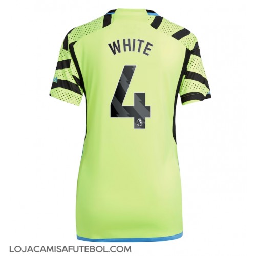 Camisa de Futebol Arsenal Benjamin White #4 Equipamento Secundário Mulheres 2023-24 Manga Curta